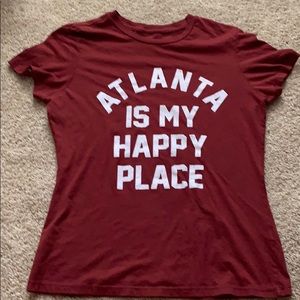 retro brand maroon atlanta tshirt size small
